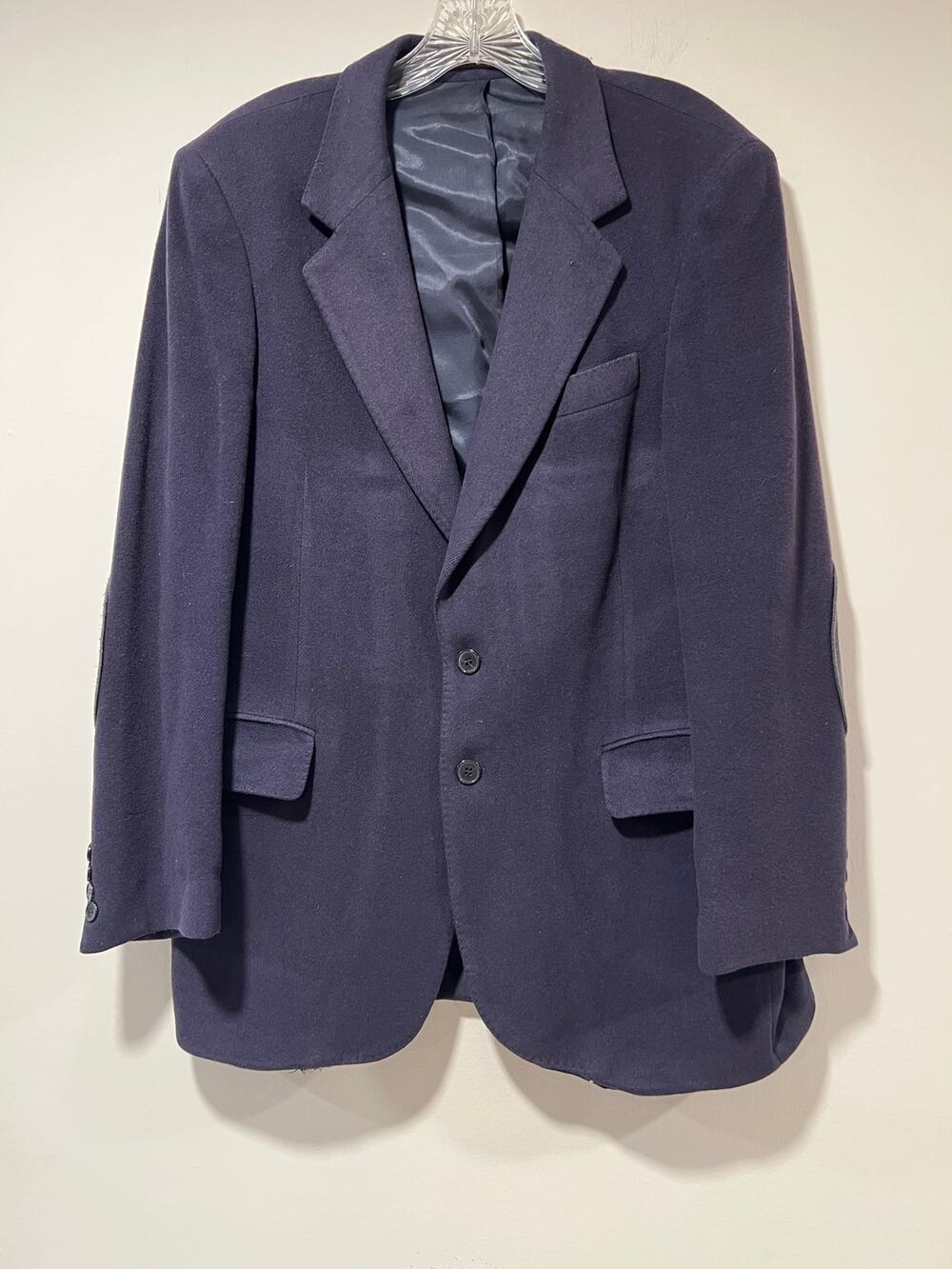 Vintage Pebble Beach of California Sport Coat Blue Elbow Patches Size 40 JL